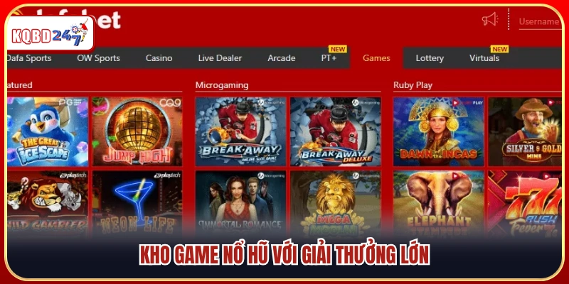 Bộ sưu tập slot game đa dạng với jackpot khủng
